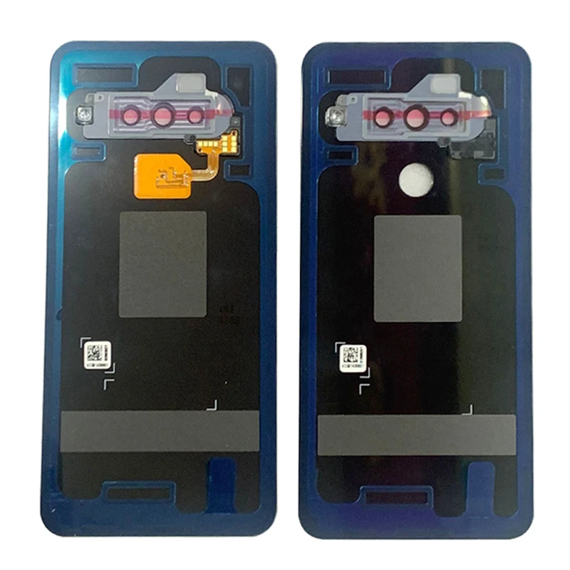 Rear Back Battery Door Housing For LG G8S ThinQ LMG810 with Glass Lens Fingerprint Repalcement Repair Parts with Logo