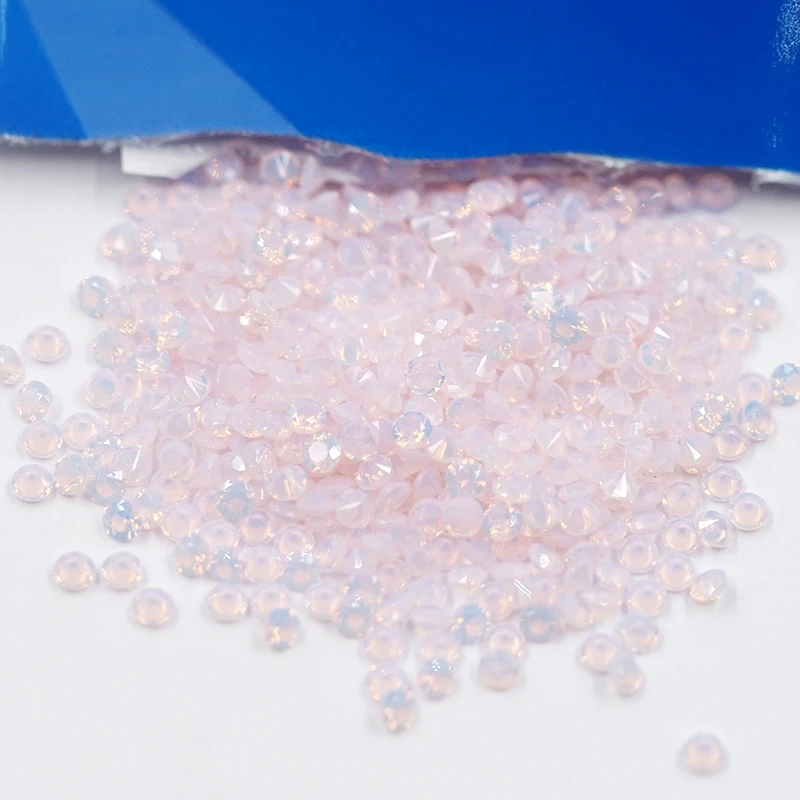 500pcs Round Brilliant 1-3mm 283# Pink Color Nano Loose Synthetic Gems  For Jewelry DIY