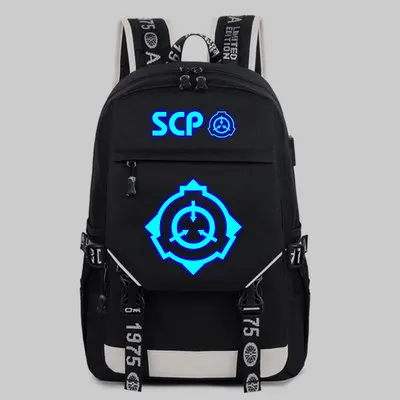 Imagem -05 - Scp Seguro Conter Proteger Mochila Estudante Escola Franja Bolsa de Lona Luminosa Mochila Bolsas de Viagem