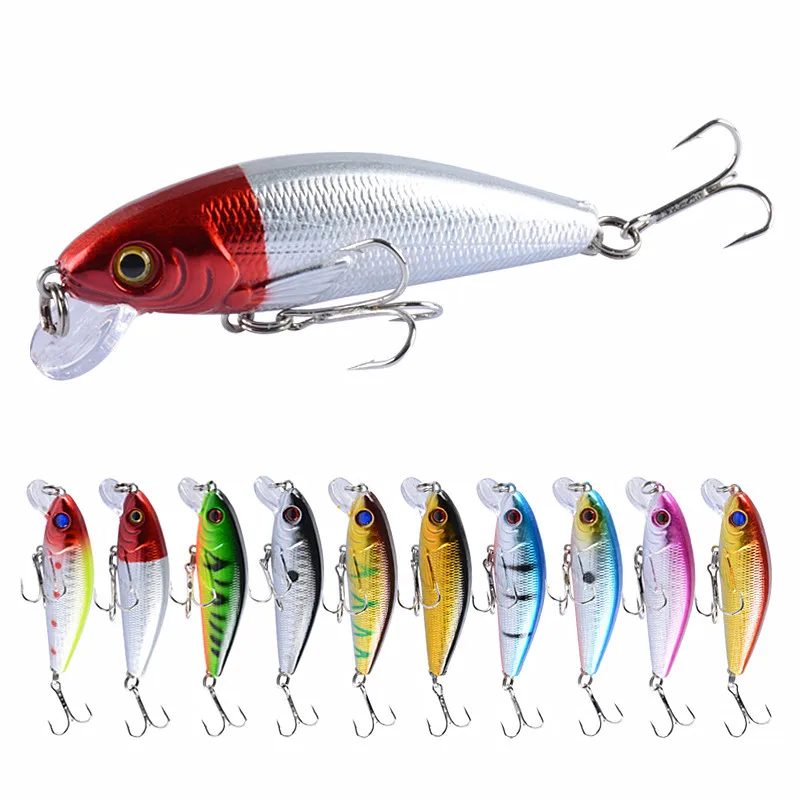 1 Pcs Minnow Fishing Lure 7.2cm 8.7g Floating Artificial Plastic Hard Baits Wobblers 3D Eyes Crankbait Bass Pike Fishing Tackle