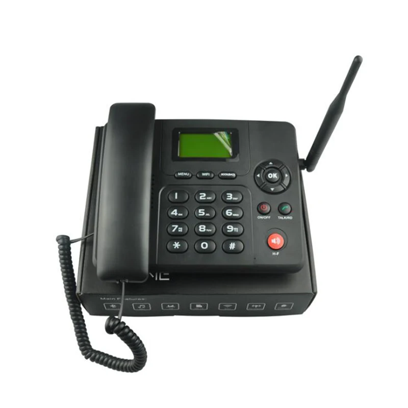 4G 3G GSM 1 Sim card Fixed Wireless Phone Cordless phone FWP Lansline Dial Payphone SMS Call in/out Russian Detachable Antenna