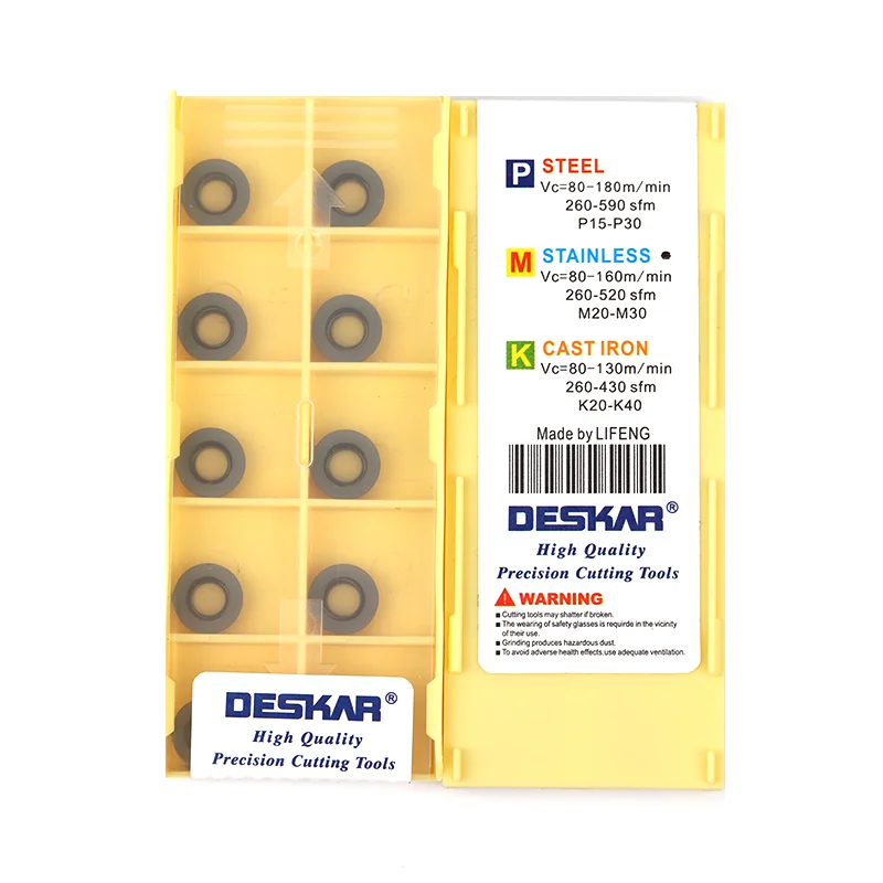 Imagem -06 - Carboneto Redondo Inserção Deskar Torno Cnc Fresagem Interna Ferramenta de Gerencio Rpmt 1003 para Srdpn Titular Rpmt1003 Rpmt10t3 Rpmt1204 Lf6018