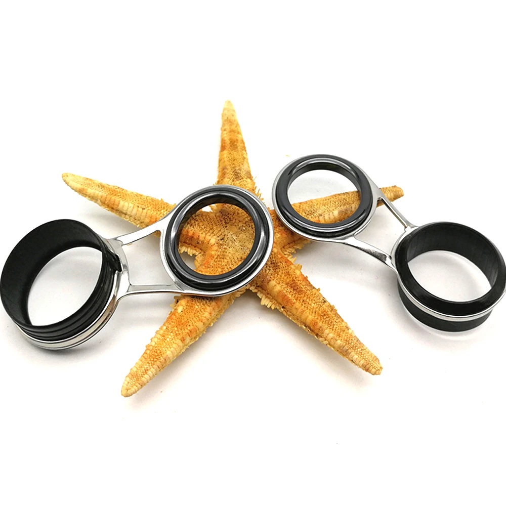 8 Stück 5-10 # Angelruten-Führungsring-Set, universelles Reparatur-DIY-Kit für Meeres- und Felsenangeln, verschiedene Größen, Spitzenring 7-15 mm Durchmesser – Detail 6