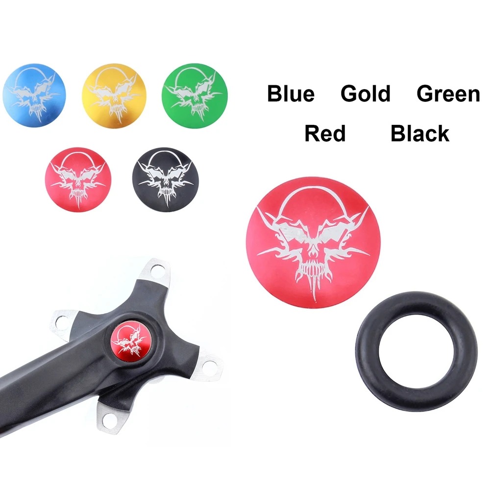 1Set Aluminum Hollow Alloy Crank Cap Bicycle Teeth Plate Crankset Plug Screw Disc Cover Road Mountain Bikes Accessory