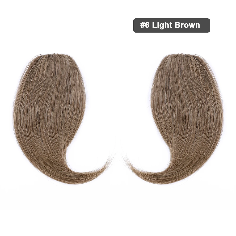 Sego 2 Teile/satz Echthaar Seitlicher Pony Clip in Pony Echthaar Bang Natürlicher Clip on Side Bang Gerade Fransen Haarverlängerung – Detail 8
