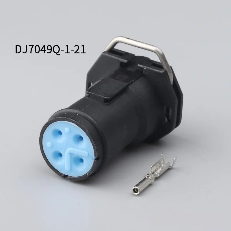 100SETS DJ7049Q-1-21 male Connector Terminal plug connectors jacket auto Plug socket 4 way female Connector Fuse box