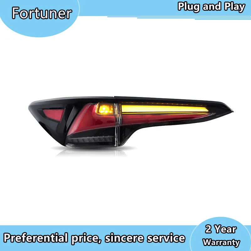 Car Styling for Toyota Fortuner Taillights 2017-2019 Fortuner Tail Lamp+Turn Signal+Brake+Reverse image 2