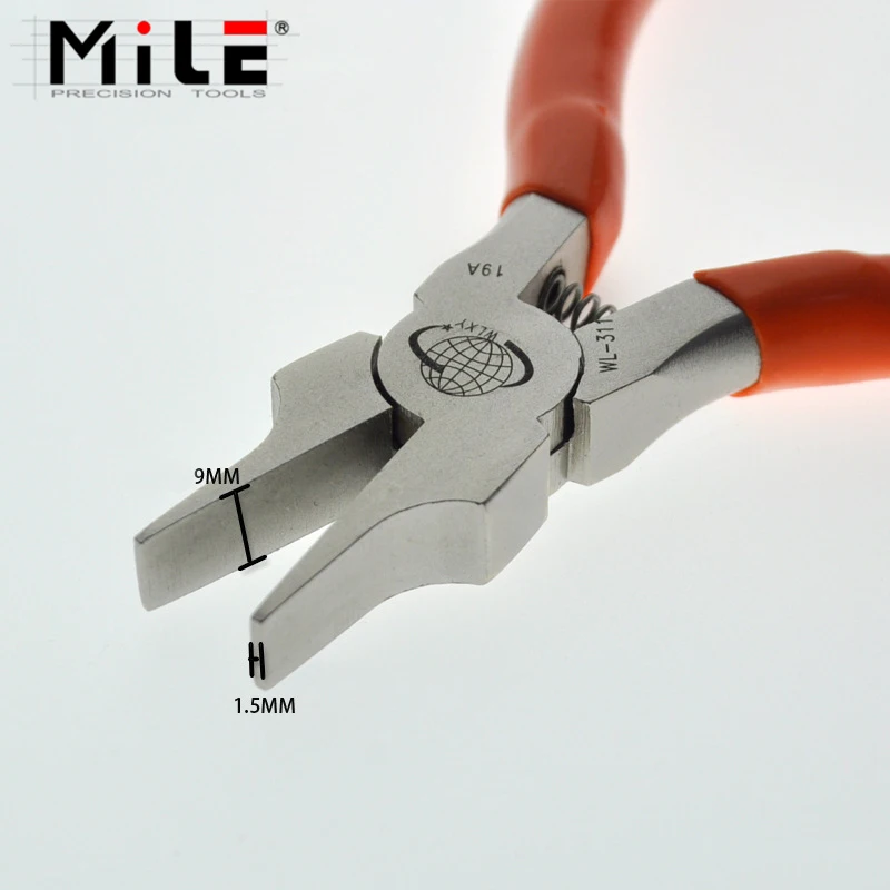 Wide Headed Toothless Flat Mouth Pliers DIY Handmade Pliers Suitable for Repairing Electronic Components Making Jewelry Etc