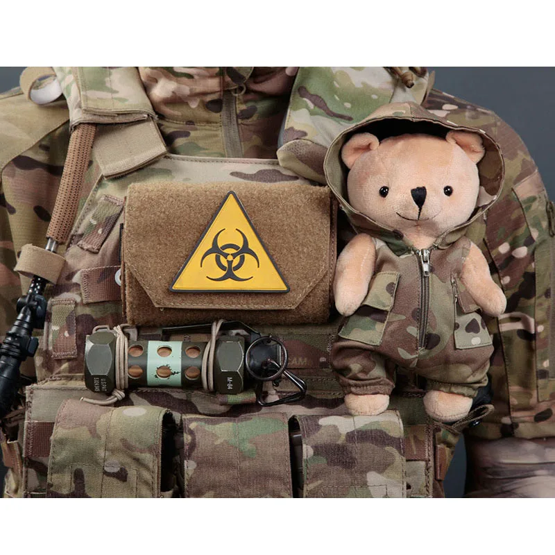 Tactical Vest mini Toy Bear Vest Attachment Soft Molle Detachable Ragdoll Water Wash Hunting Shooting Military CS Accessories