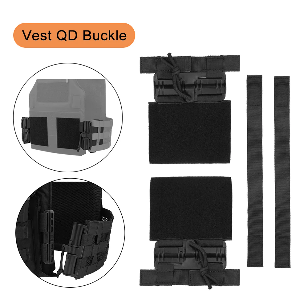 

Tactical Vest Quick Release Buckle Set Single Point Molle Buckle Set with Hook and Loop Fastener for JPC CPC NCP XPC 420 Vest