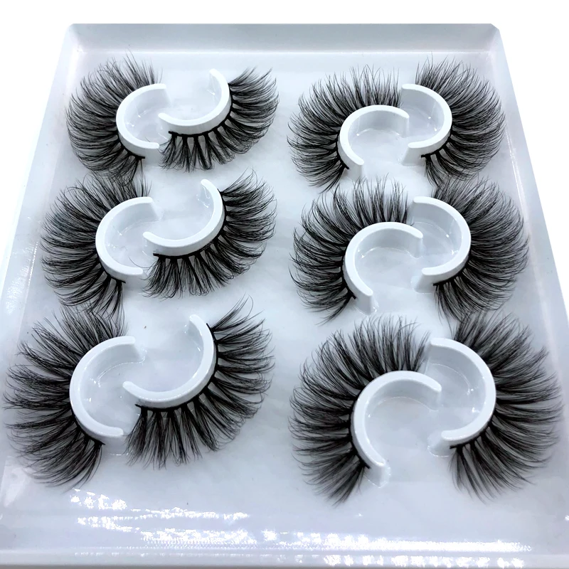 HBZGTLAD 12 คู่ 3D Handmade ขนตาปลอมธรรมชาติยาวหนาทุกวันหนา Cross Eyelashes Eye Lashes