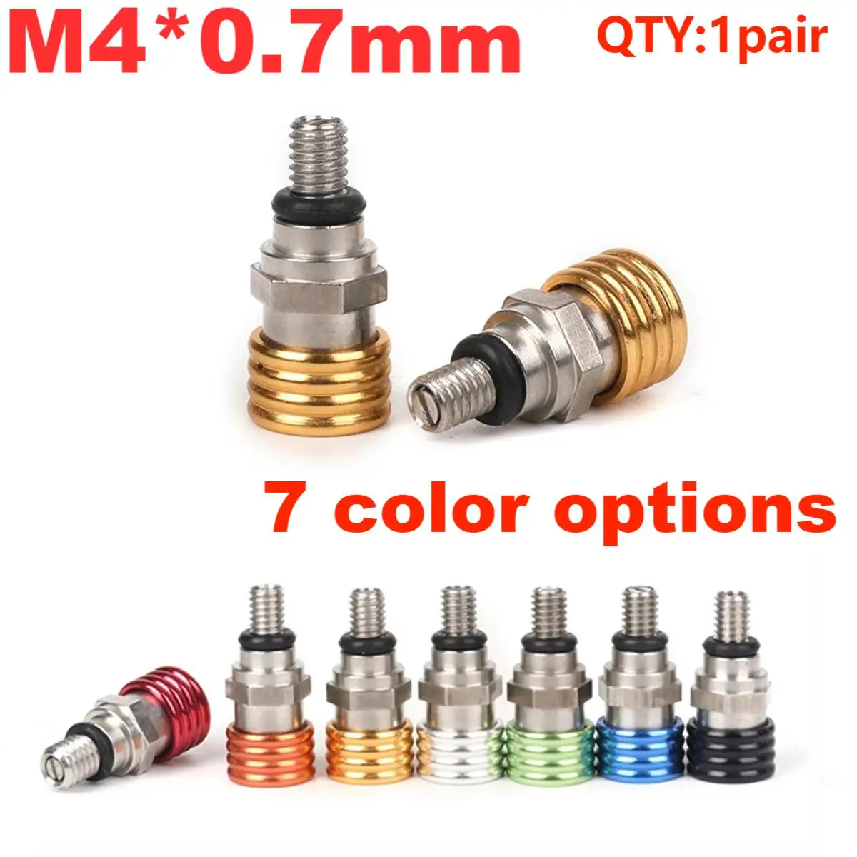 M4 0.7mm Fork Air Bleeder Pressure Relief Valve For Honda CR CRF YZ YZF WR Kawasaki Yamaha Suzuki Motocross Dirt Bike Motorcycle