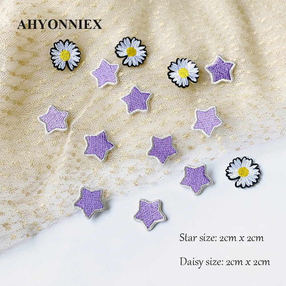 10pcs/lot High Quality Star Patches Sticker Iron On Patches for Clothing Applique Embroideried DIY Clothing Accessories view 5