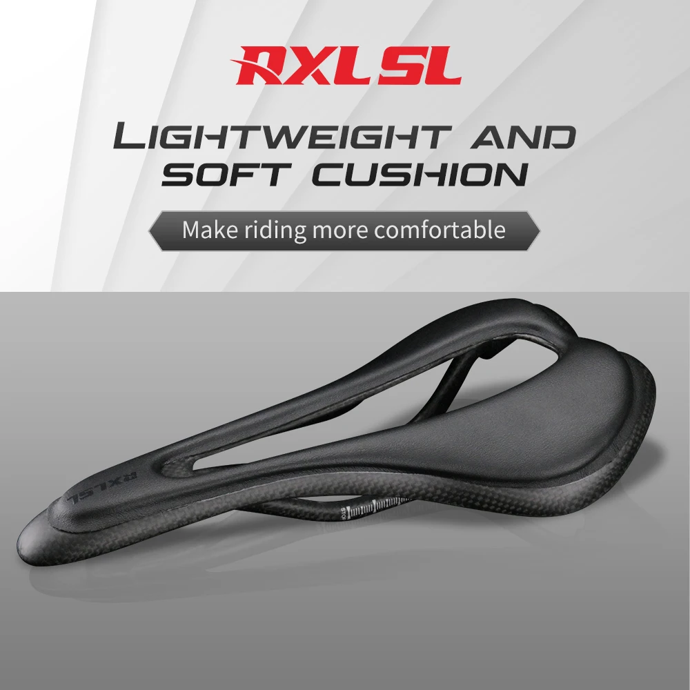 Carbon+Soft Leather Gel Bicycle Saddle RXL SL MTB Front Seat Mat 280*145mm Road Leather Saddles Racing Bike Seat