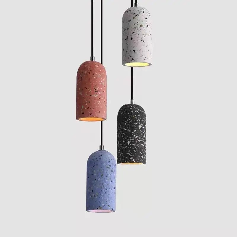 Imagem -02 - Nordic Led Lamp com Interruptor de Botão Restaurant Lamp Coffee Shop Lamp Bar Lamp Quarto Cabeceira Cimento Janela Terrazzo Lamp Lâmpadas Led