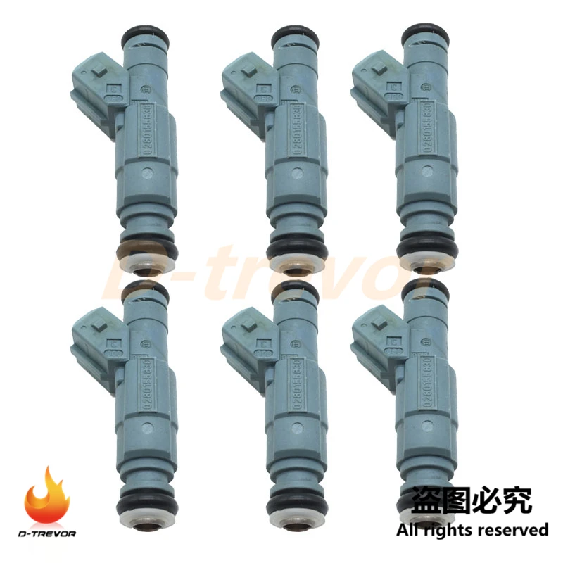 6pcs New Fuel Injector 0280155830 for Vol-vo Turbo S70 V70 2.3 2.4 5CYL