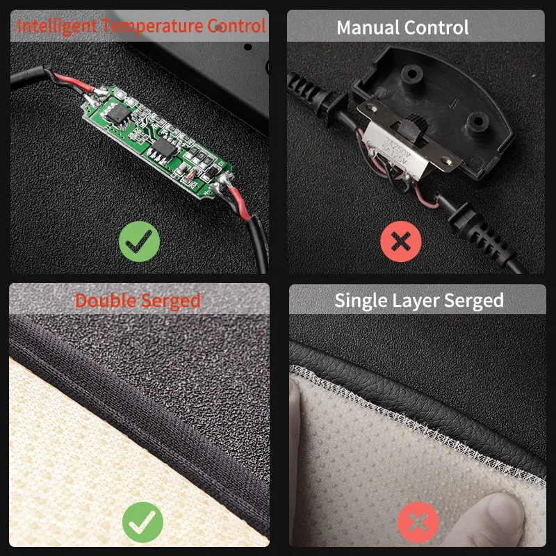 12V/24V Auto-Sitzheizung 120CM Verlängerte Beheizte Autositzauflage Warme Auto-Heizmatte Universelle Winter-Elektroheizung Sitzkissen – Detail 15