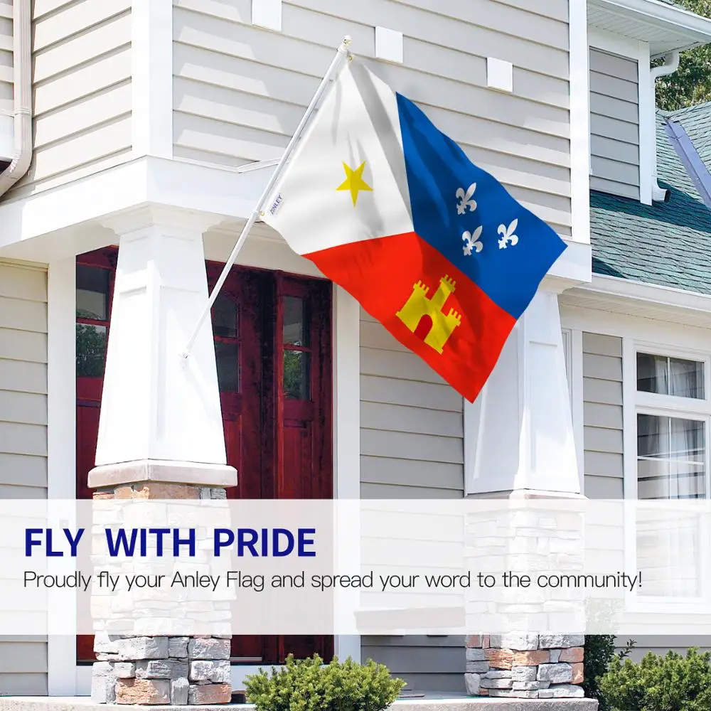 ANLEY Fly Breeze 3x5 Foot Ethnic Acadian Flag - Cajun Acadiana Flags Polyester with Brass Grommets 3 X 5 Ft