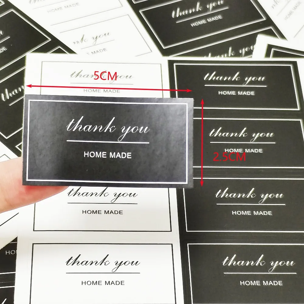 40-120pcs Black&White Thank You Seal Stickers Gift Seal Sticker For Homemade Bakery Packaging Label Handmade Sticker