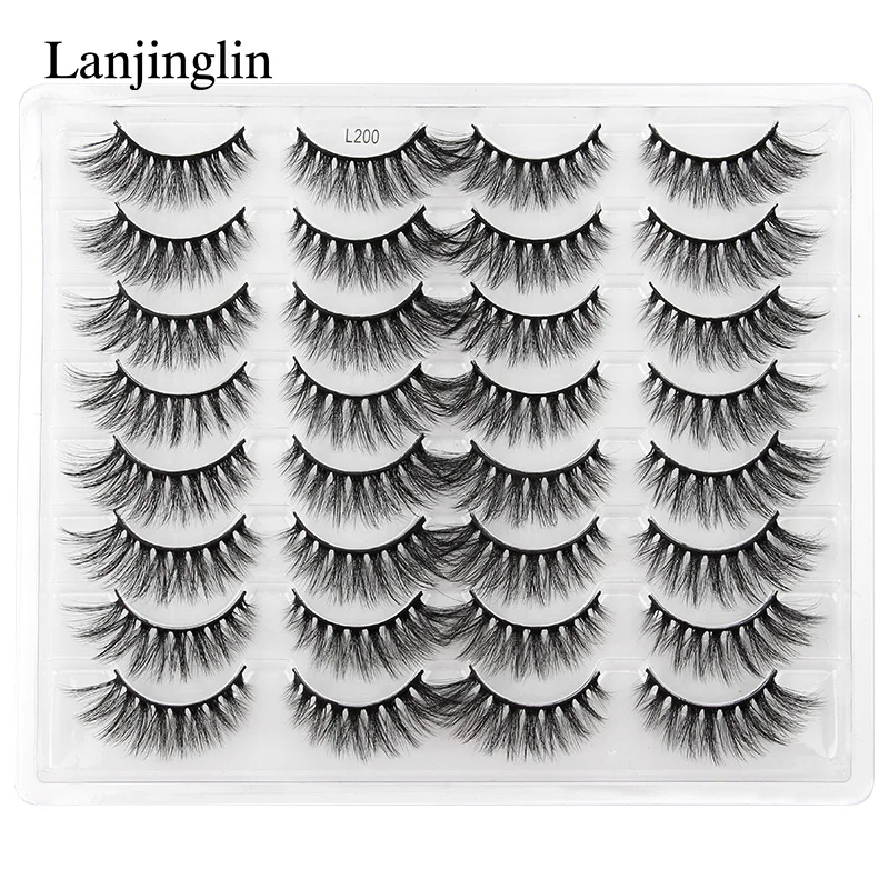 False Eyelashes 3/5/16 Pairs Natural 3D Mink Lashes Wispy Fluffy Multipack Fake Lashes Thick Long Makeup Extension Faux Cils