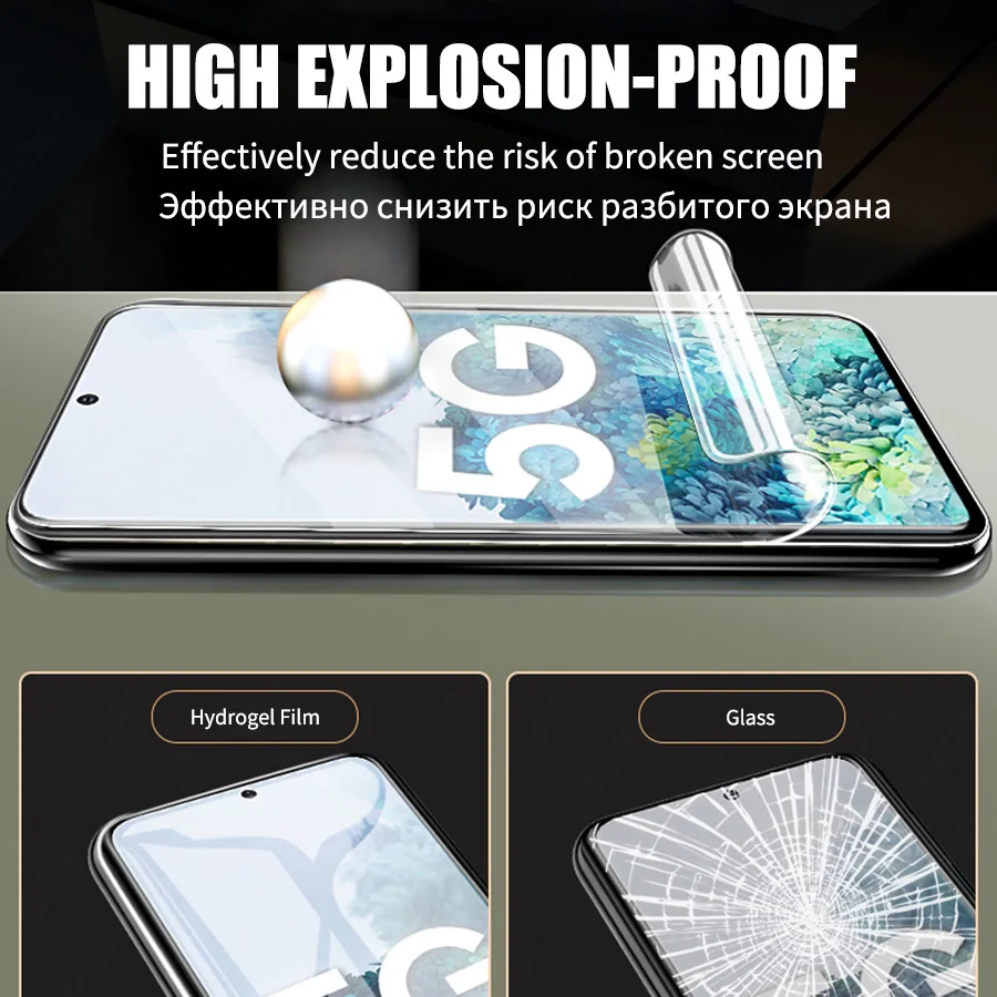 soft full cover hydrogel film for samsung galaxy note 8 9 10 lite plus pro protective film phone screen protector Not Glass