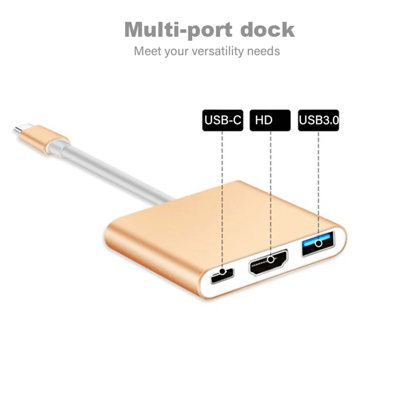 USB-C Extender Hub Thunderbolt 3 Adapter USB typ C Hub na HDMI kompatybilny 4K USB-C Dock PD ładowanie dla MacBook Pro/Air 2020