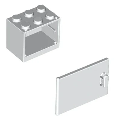 *Cupboard 2x3x2* 10pcs K4532+4533  DIY enlighten block brick part No.4532 Compatible With Other Assembles Particles