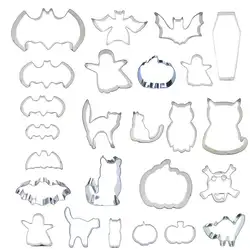 28 Style Halloween Cookie Cutters Moulds Stainless steel Cookies Biscuit Mold DIY Fondant Pastry Decorating Baking Kitchen Tools