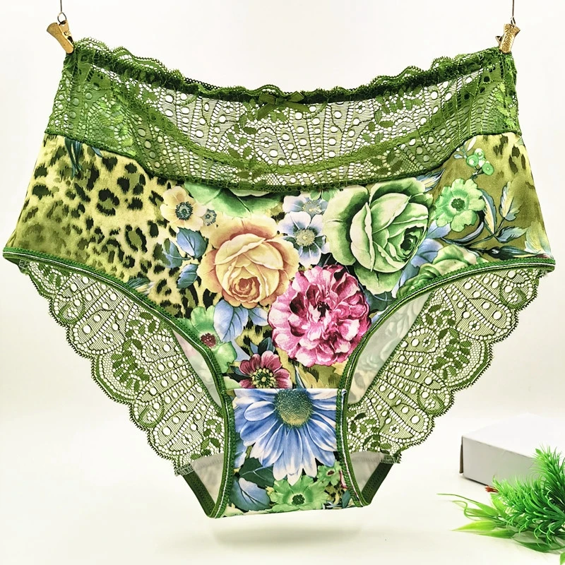 Slips Vrouw Ondergoed Plus Size 6XL Mode Sexy High-End Luxe Kanten Lingerie Hollow Bloemen Vrouwen Slipje