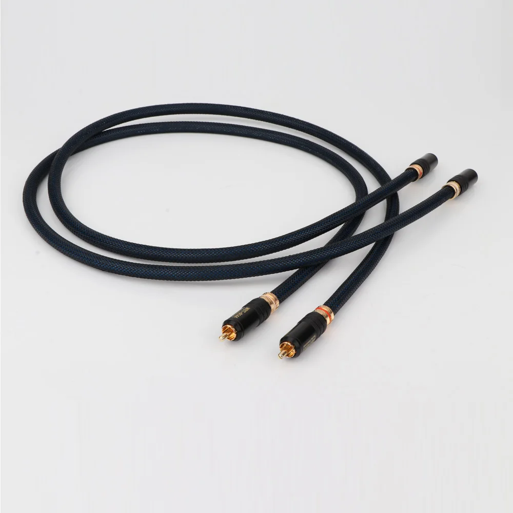 Пара посеребренных кабелей RCA Preffair X404, позолоченный кабель RCA «Папа-папа» WBT0144
