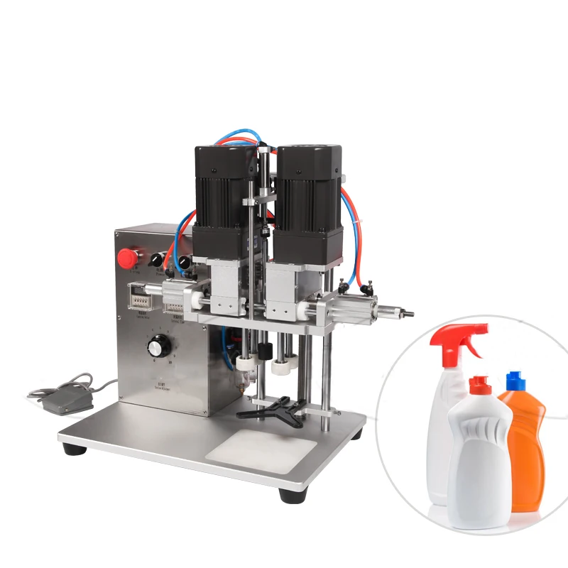 

DHZ-550 Home Desktop Semi-Automatic Capping Machine Platypus Commercial Liquid Packaging Machines Soap Liquid Shampoo Sealer