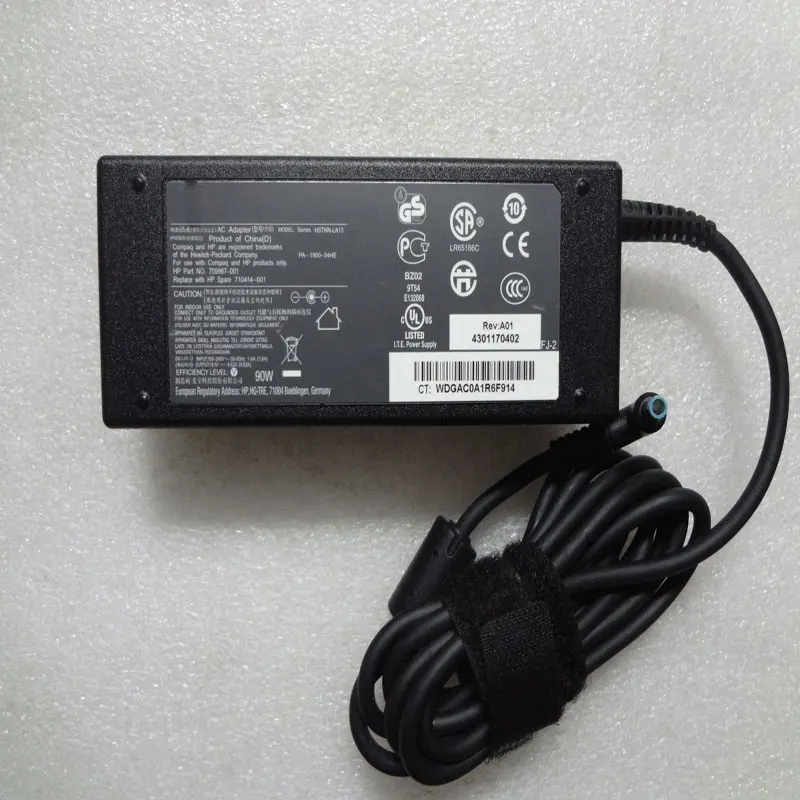 

NEW 19.5V 4.62A 90W Blue Tip Charger For HP ENVY 17-ce 17t-ce 17t-ce100 17.3" Laptop Original Puryuan AC Adapter