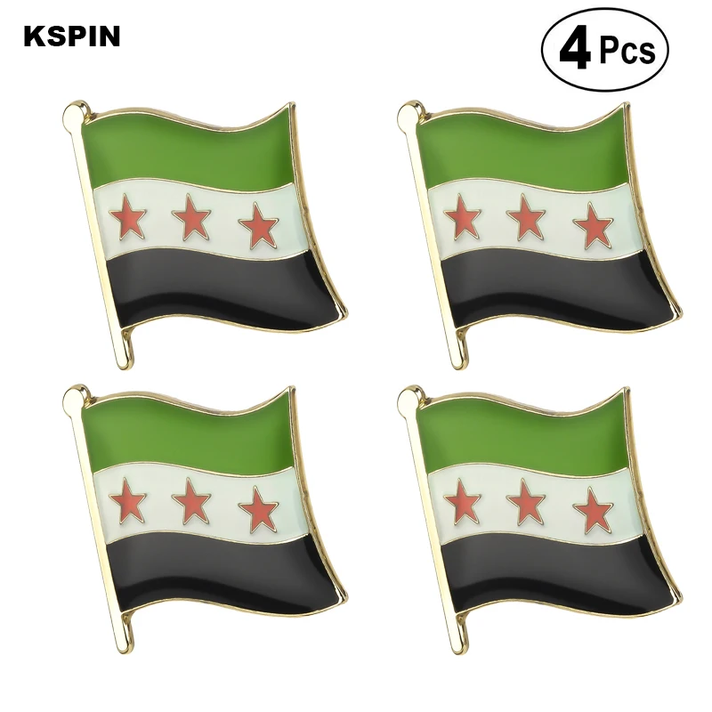 Syria three star Flag Pin Lapel Pin Badge  Brooch Icons 4pcs