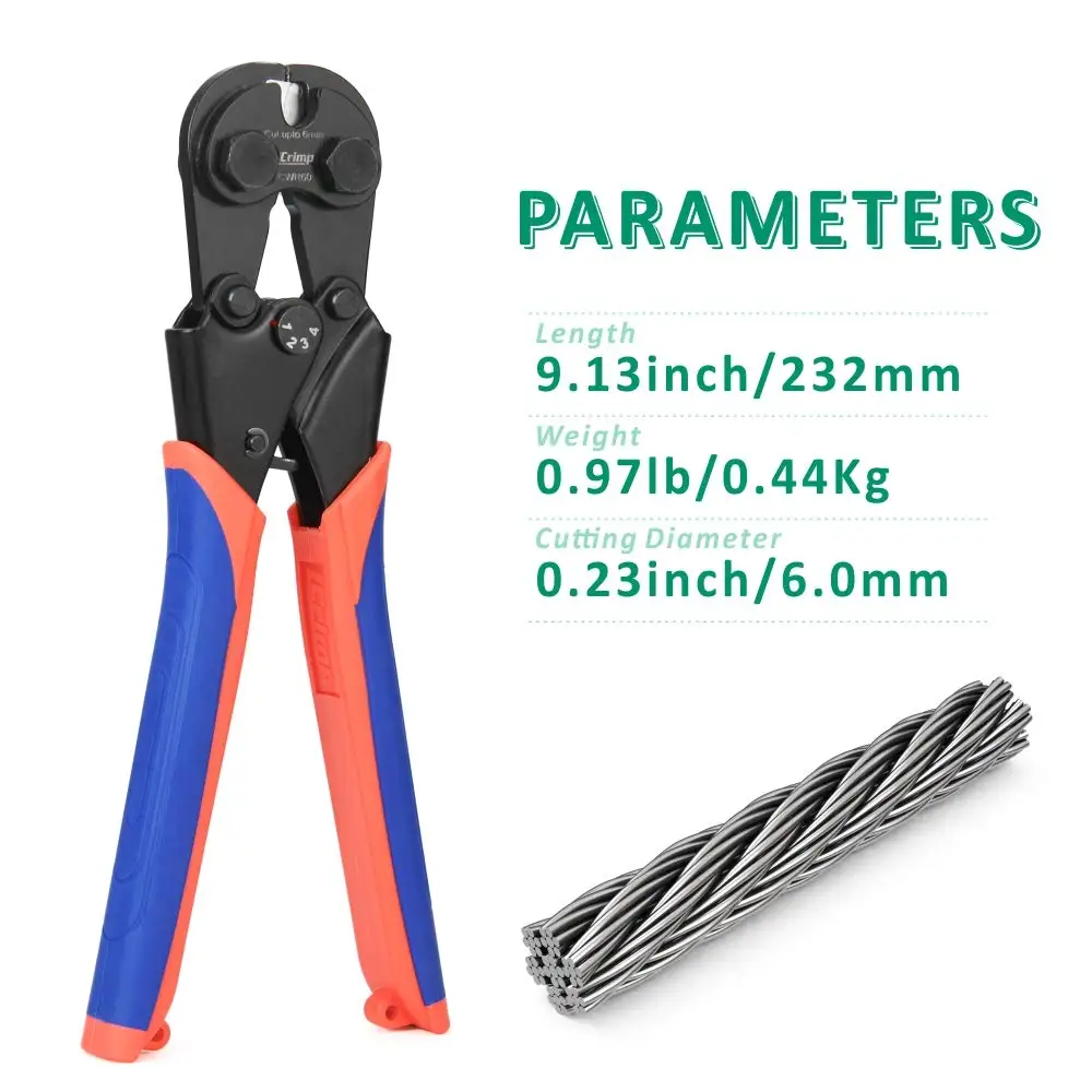 IWISS iCrimp  CWR60 Wire Rope Cutter for Stainless Steel Wire Rope,Aircraft Cable,CopperCable,Piano Wire upto 60mm