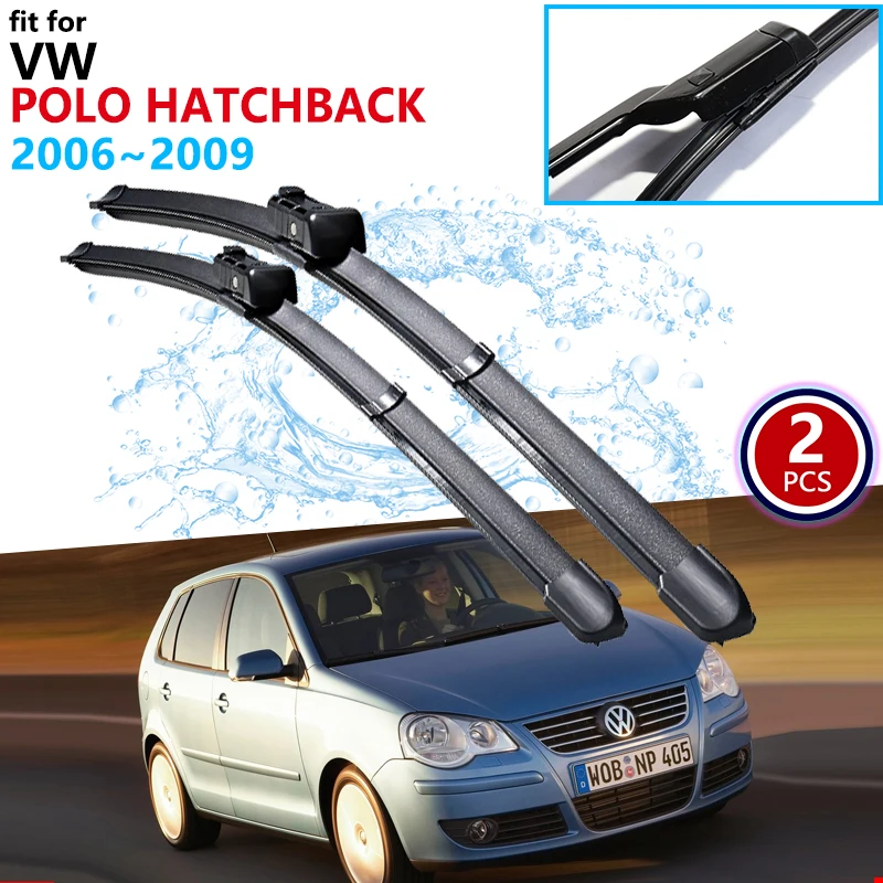 Car Wiper Blade for Volkswagen VW POLO Hatchback MK4 2006~2009 9N3 Front Windscreen Wipers 2007 2008 Car Accessories