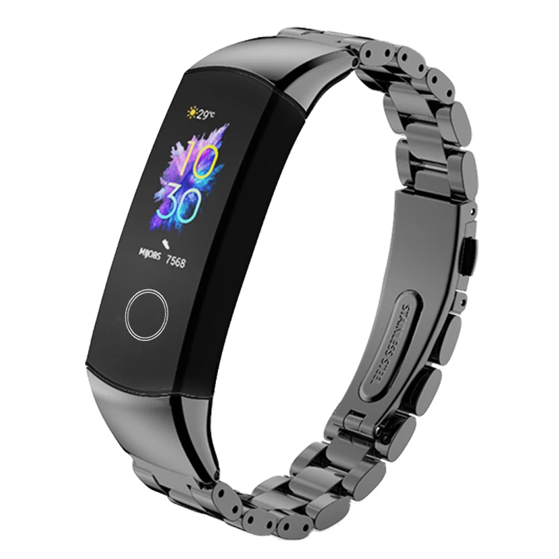 Honor Band 5 Strap for Honor Band 4 Bracelet Metal Wrist Strap for Huawei Honor Band 4 5 Smart Wristbands Milanese Leather