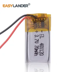 401120 Li-ion Polymer Battery 3.7v 70mah replace selfie stick button for Xiaomi 401222 registrar recorder Bluetooth earphone-mo