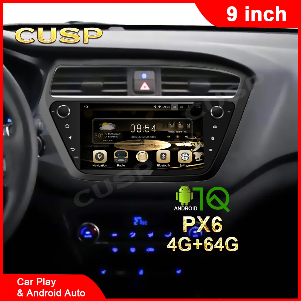 CUSP Android 10 Car dvd player for Hyundai I20 2018 2019 2020 1 Din Car Radio Auto Radio gps navigation stereo Multimedia Audio