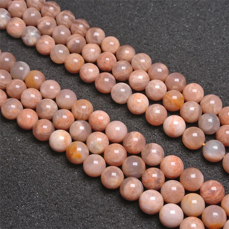 2 Strands Wholesale natural 6mm 8mm 10mm 12mm Sunstone round loose beads stone