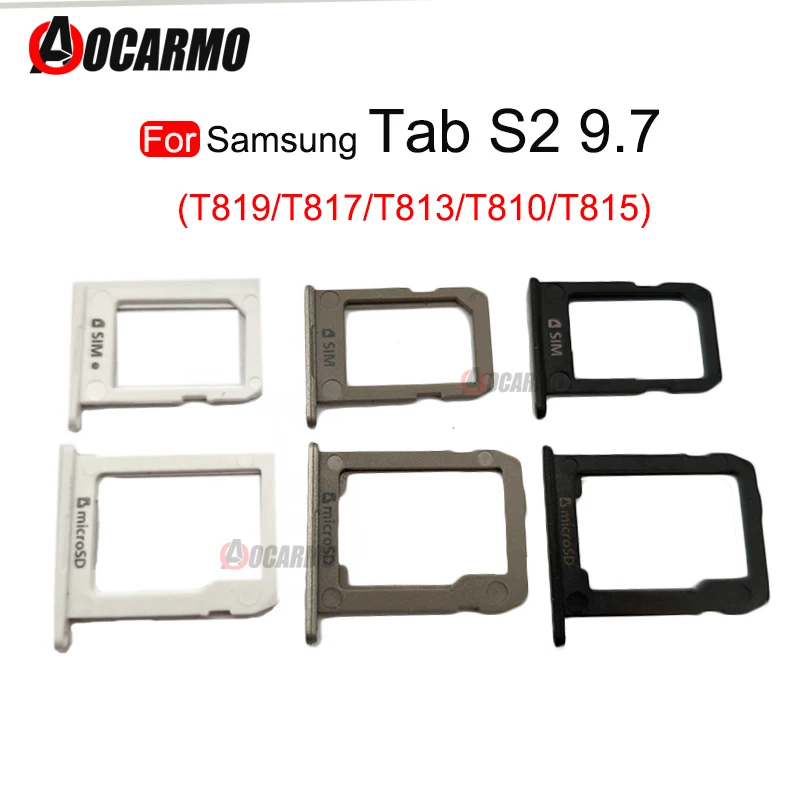 Sim Card Tray Solt For Samsung Galaxy Tab S2 9.7 T817 T810 T813 T815 T819 USB Charging Port Flex Cable Replacement Part