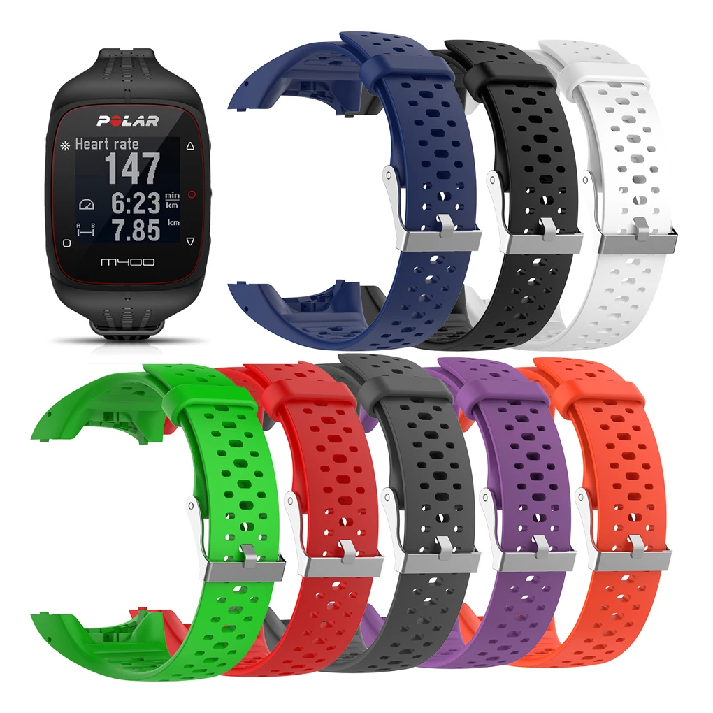 Correa de reloj inteligente para M400 M430, pulsera de silicona transpirable con GPS, repuesto para Polar M400 M430