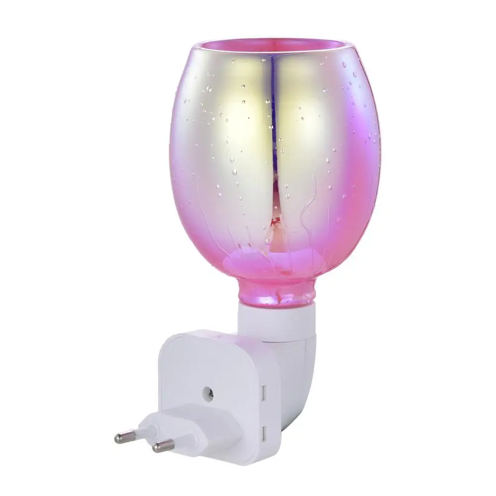 Ścienny palnik woskowy elektryczny palnik woskowy wtyczka InFor Office Home sypialnia salon prezenty zielony/różowy (3d Drop Shap