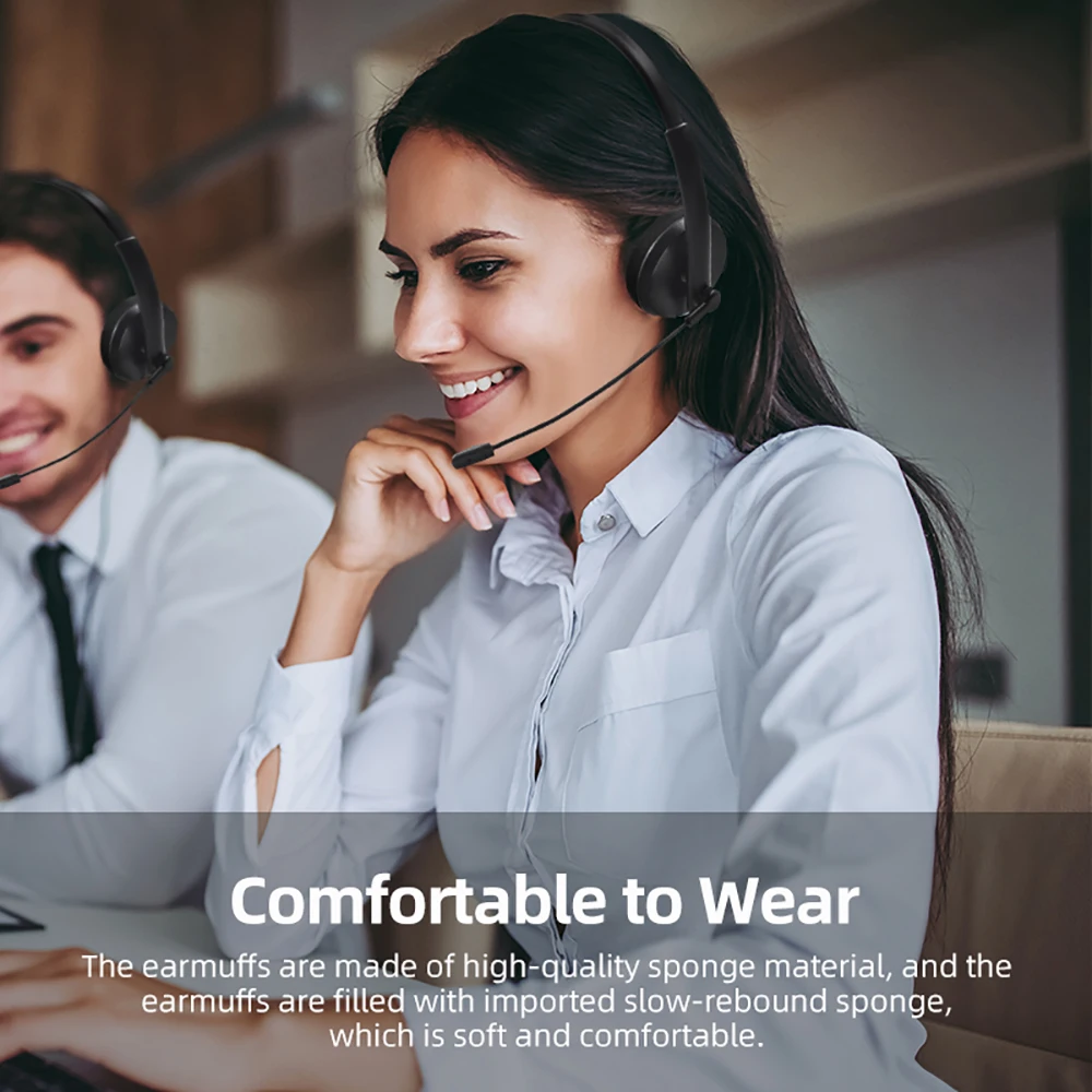 سلك USB سماعة رأس لمركز الاتصال مع إلغاء الضوضاء 360 درجة تدوير هيئة التصنيع العسكري الأعمال نقل يدوي سماعة لأجهزة الكمبيوتر مكتب المنزل