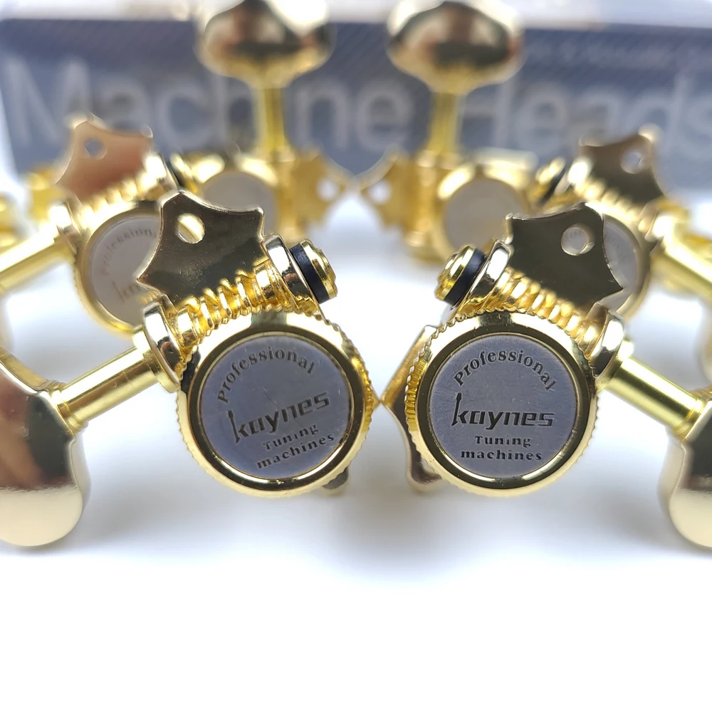 NEW Vintage 1:16 Open Gear Locking Tuning Pegs Gear Butterbean Guitar Machine Heads Tuners Gold