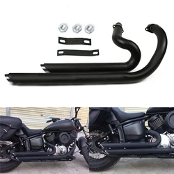 Motorcycle Shortshots Exhaust Pipe With Muffler Removable Silencers For Yamaha V Star Dragstar 1100 XVS1100 XVS1100AW Classic