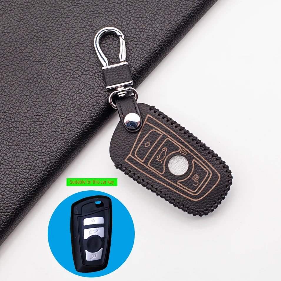 Functional Praise Leather Key Holder for BMW 520 525 f30 f10 F18 118i 320i 1 3 5 7 Series X3 X4 M3 M4 M5 3 buttons Case