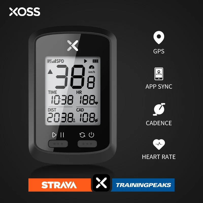 

XOSS G+ Bike Computer Wireless GPS Speedometer Rainproof Road Bike MTB Bicycle Odometer Bluetooth ANT+ Compatible With Cadence