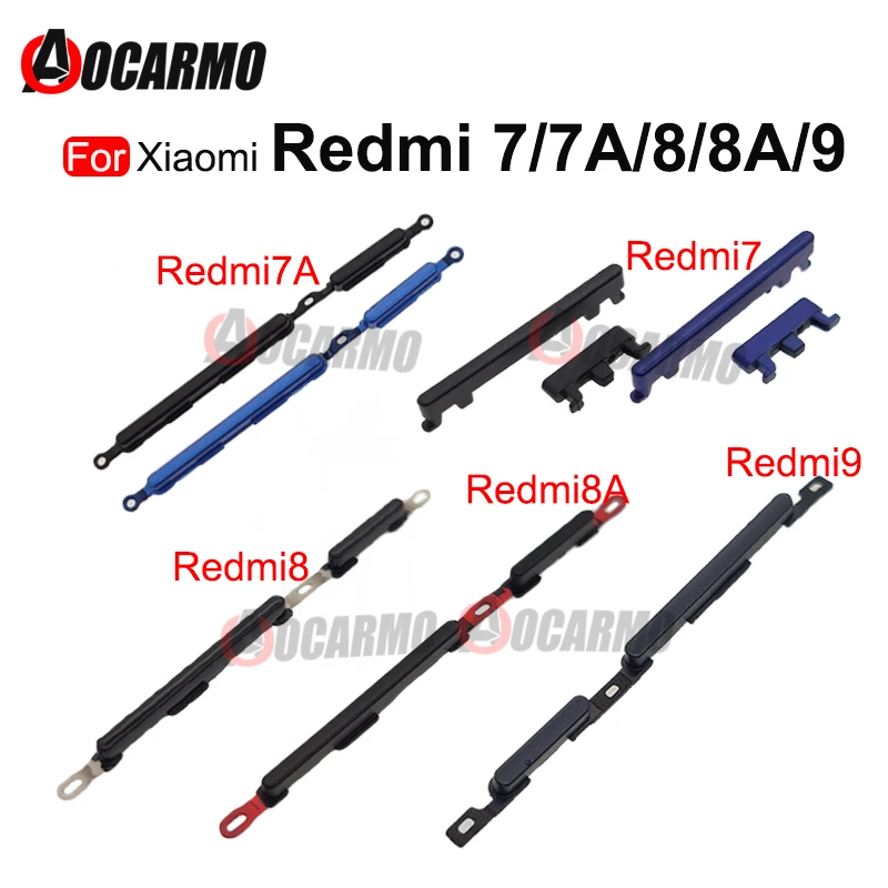 For Xiaomi Redmi 7 7A 8 8A 9 Volume Up Down Power On Off Side Key Button Replacement Repair Parts