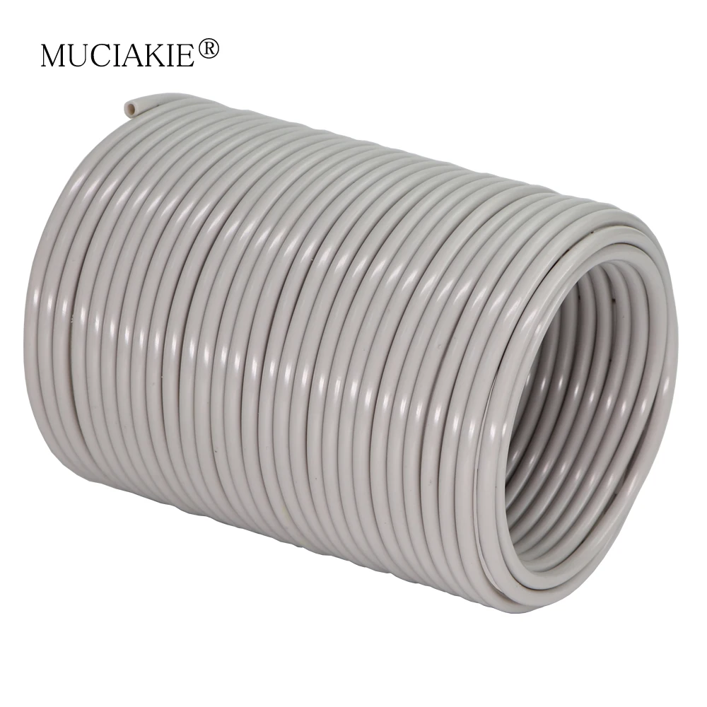 MUCIAKIE 1/4 \'\'Micro tubo in PVC tubo per irrigazione dell\'acqua da giardino 4/7mm tubo bianco grigiastro tubo per irrigazione a goccia tubo per