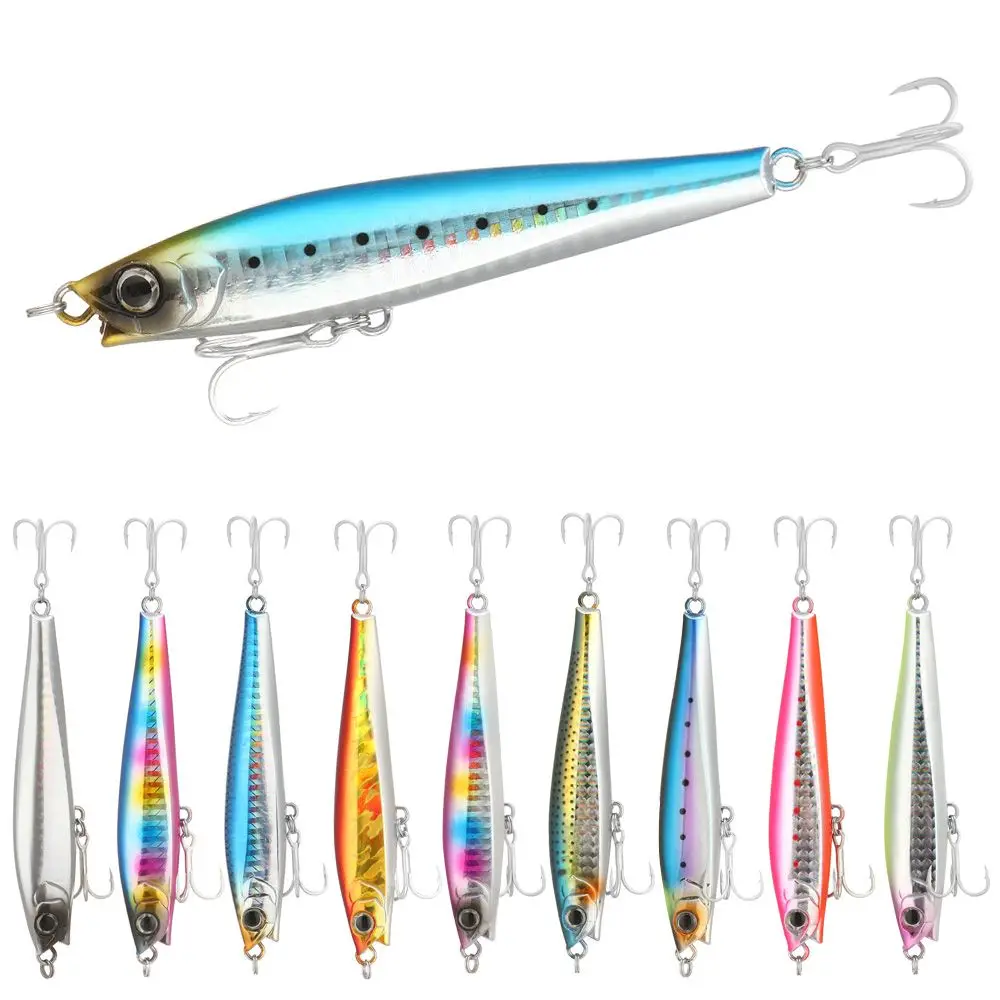 

95mm 40g Minnow & Pencil Lead Sea Bass Tuna Ocean Fishing Lures Hard Bait Japan Tackle Sinking Swimbait Ice Fish Whopper